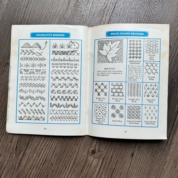 Vintage 1960s American Thread The ABC of Embroidery Book Star No 221 Craft 35 Pg - Picture 12 of 12